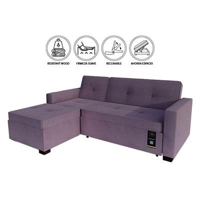 SOFA CAMA BARAKA HOME MULTIFUNCIONAL DEBAR IZQUIERDO 3 CUERPOS