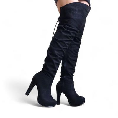 BOTA GAMUZA TACO 11 DELGADO PLATAFORMA MUJER 2086L-80