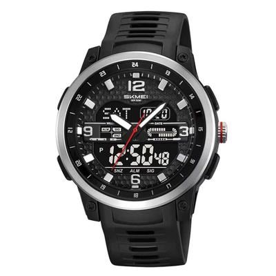 RELOJ SKMEI HOMBRE ANALOGICO DIGITAL CASUAL TRIPLE HORA PLATA 2401