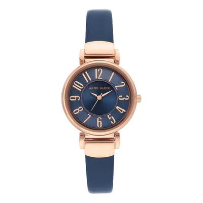 ANNE KLEIN MUJER PULSERA METALICA RELOJ ORO ROSA AZUL MARINO AK/2787SVTT