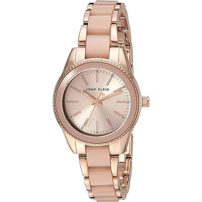 ANNE KLEIN RELOJ FEMENINO DIAMANTE ORO ROSA BORGOÑA AK/2626PKGB
