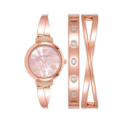 ANNE KLEIN RELOJ MUJER CRISTALES SET PULSERAS ORO ROSA AK/2245