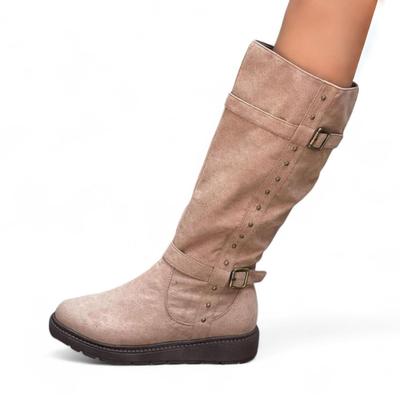 BOTA TRES CUARTOS GAMUZA ACOLCHADA INTERIOR MUJER 1299 5C-65