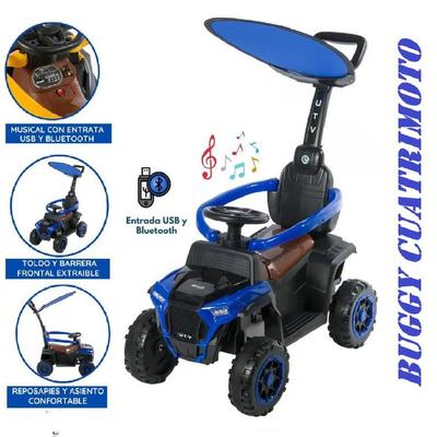 BUGUI CUATRIMOTO TRACTOR BLUETOOTH MUSICAL CON LUCES PARA NIÑOS