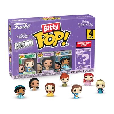 FUNKO POP PACK 4 BITTY PRINCESAS DISNEY CENICIENTA BLANCANIEVES AURORA FIGURA SORPRESA