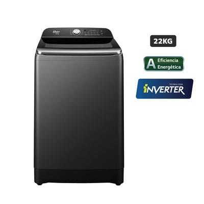 LAVADORA OSTER CARGA SUPERIOR 22KG BLACK INOX OS-PWSKID22SI