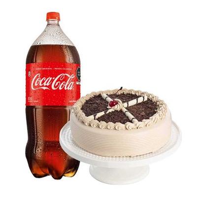 LA FLORENCIA PACK TORTA CHOCOLATE MEDIANA 1UN + GASEOSA COCA COLA ORIGINAL BOTELLA 3L