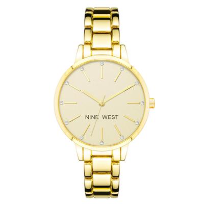 NINE WEST NW2098CHGB RELOJ ELEGANTE DAMA ESFERA FLORAL ORO NW/2098CHGB