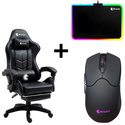 COMBO SILLA GAMER DREIZT SHINE SERIES MOUSE RGB GR270037 MOUSEPAD RGB GR270011