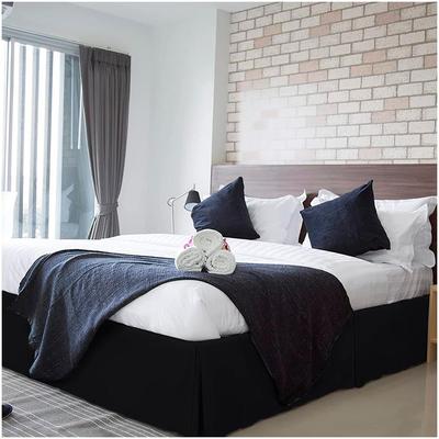 NUBE HOGAR FALDON DE TARIMA QUEEN 152CM X 203CM ELEGANCE DRILL 35 CM