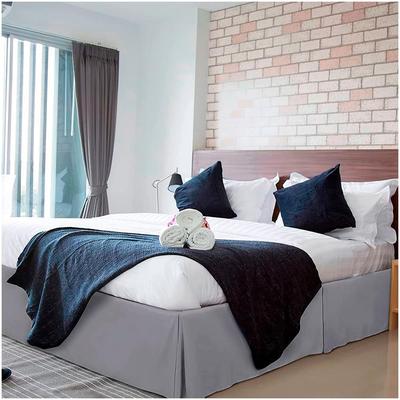 NUBE HOGAR FALDON DE TARIMA QUEEN 160CM X 200CM ELEGANCE DRILL 30CM