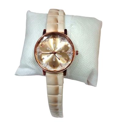 SET RELOJ FLOR COLLAR COFRE DIA DE LA MADRE BEIGE FLOR