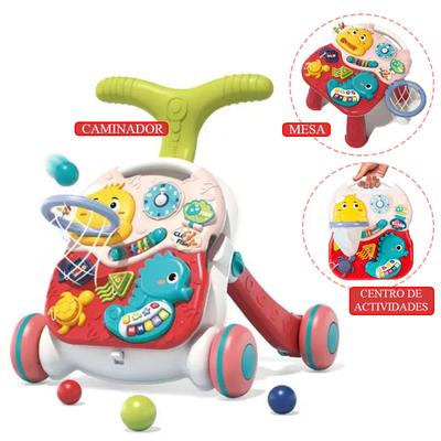 CAMINADOR IDEAL BEBE 3 EN 1 ROJO CON PELOTAS ARCO