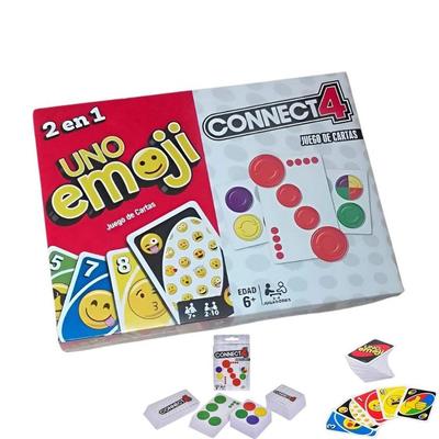JUGUETE UNO EMOJI Y CONNECT 4 2 EN 1