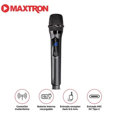 MICROFONO MAXTRON MX 708WL RECARGABLE INALAMBRICO SINGER BT WIFI