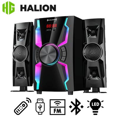 PARLANTE HALION HA-F55 SPIDER 2.1 SUBWOOFER 6.5 LUCES LED