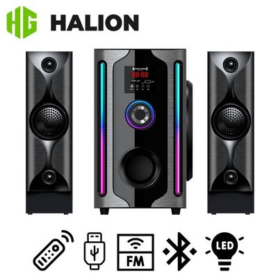 PARLANTE HALION HA-F84 AVENGER 2.1 SUBWOOFER LUCES RGB USB SD BT FM