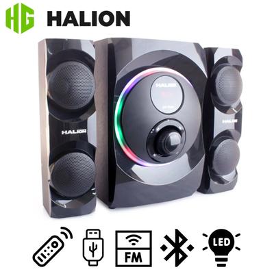 PARLANTE HALION HA-G63 MOON 2.1 SUBWOOFER LUCES RAINBOW RGB USB SD BT FM