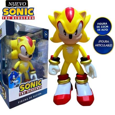SONIC MUÑECO SONIC THE HEDGEHOG ARTICULABLE SUPER SHADOW AMARILLO 9938
