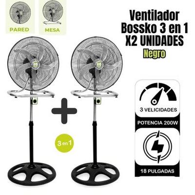 VENTILADOR BOSSKO BK-8219IVX2 5 ASPAS 3 EN 1 18 PULGADAS 200W