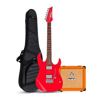GUITARRA IBANEZ GIO PACK GRX120SP + AMPLIFICADOR ORANGE CRUSH 12W