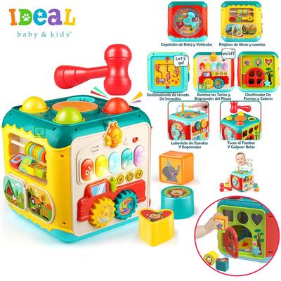 IDEAL CUBO EDUCATIVO ACTIVIDADES SONIDOS LUCES 7 EN 1