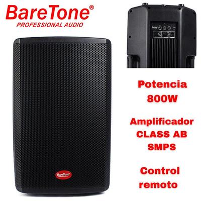 PARLANTE ACTIVO BARETONE MAX 15H WOOFER 15 PULGADAS 800W XLR