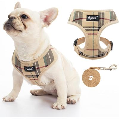 PUPTECK JUEGO DE ARNES + CORREA DE MALLA MASCOTA SIN TIRONES TALLA S