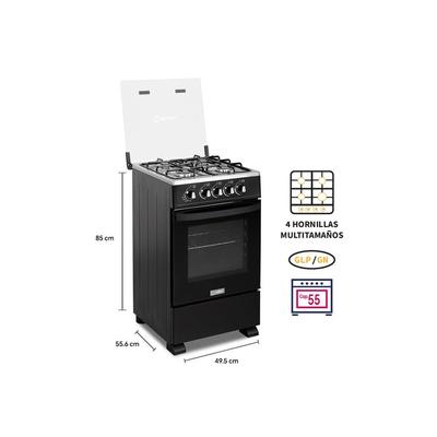 COCINA DE PIE A GAS MIRAY 4 HORNILLA IRIS PLUS GLP