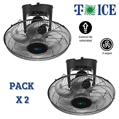 PACK 02 VENTILADOR TECHO ORBITAL T-ICE 20 PULGADAS 3 VELOCIDADES