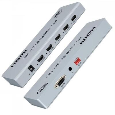 SPLITTER HDMI NETCOM 1X4 METALICO 2 1 8K 60HZ