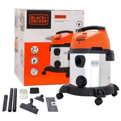 ASPIRADORA POLVO Y AGUA BLACK & DECKER 1600W 20L BDWDS20-B2C