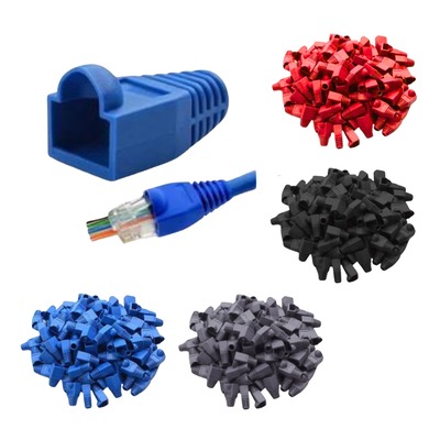CAPUCHA PARA CONECTOR RJ45 CABLE DE RED BOLSA X100 UNIDAD