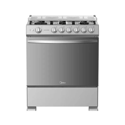 COCINA A GAS MIDEA MASTERCOOK PLUS 30 6 HORNILLA - MGS30TL6B-PE