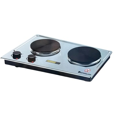 COCINA ELECTRICA ACERO INOXIDABLE 2 HORNILLA NATIONALIZER - NN-5824
