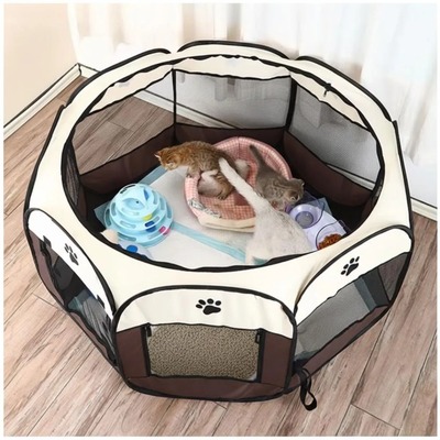 CORRAL CAMA PARA GATO PERRO CASA PARA MASCOTA AMPLIO PLEGABLE PORTATIL