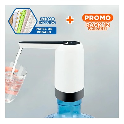 DISPENSADOR AGUA ELECTRICO RECARGABLE HOOME DECO HO32524 PACK 12 UNIDAD