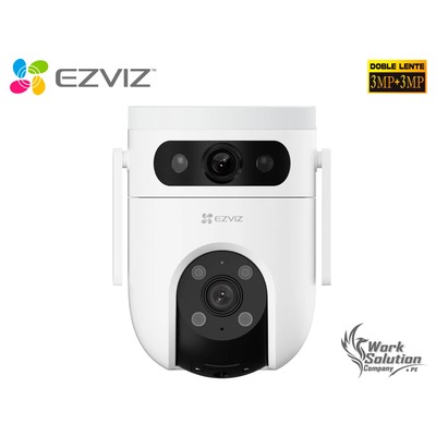EZVIZ CAMARA SEGURIDAD H9C DUAL 2K 3MP + 3MP 360 AUDIO 2 VIA DETECCION IA VISION NOCHE ALARMA