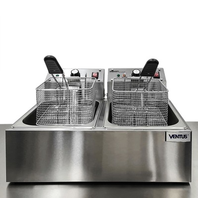 FREIDORA ELECTRICA VENTUS VFS-062 DOBLE CANASTA SOBRE MESA