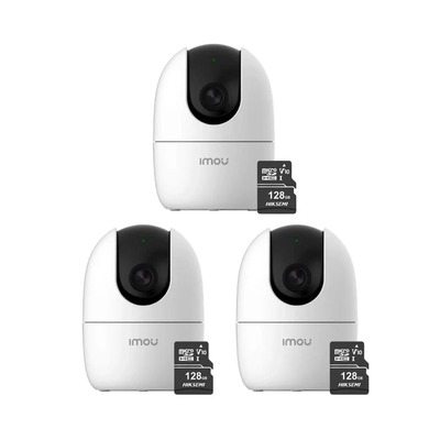 KIT 3 CAMARA SEGURIDAD IMOU RANGER 2 3MP + MICRO SD 128GB