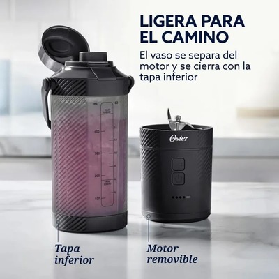 LICUADORA PORTATIL OSTER GOMAX 590ML PARA SMOOTHIE BLSTGFP-B20