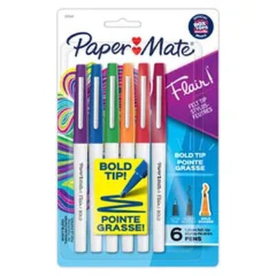 MARCADOR PAPER MATE FLAIR BOLD 6 UNIDAD