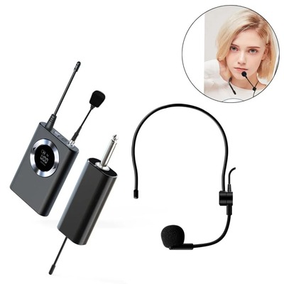 MICROFONO INALAMBRICO MULTIFUNCION U80 UHF CLIP TRASERO MANO CABEZA
