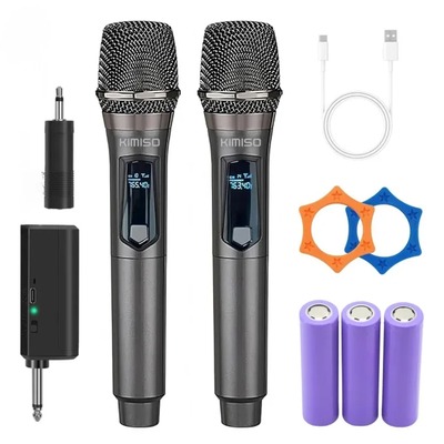 MICROFONO INALAMBRICO UHF KIMISO KMS-902MC DSP USB-C 40M
