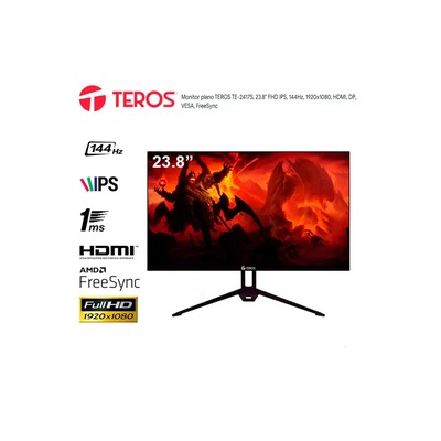 MONITOR TEROS TE-2417S 23.8 PULGADAS FHD IPS 144HZ 1MS HDMI DP