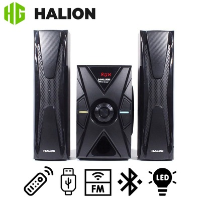 PARLANTE HALION HA-F48 SCUD 2.1 BLUETOOTH SUBWOOFER 5.25 PULGADA LUZ LED