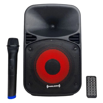 PARLANTE PORTATIL HALION RHA-8EB 300W PMPO + MICROFONO INALAMBRICO UHF