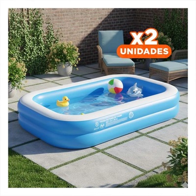 PISCINA CENTRO ACUATICO RECTANGULAR 203X152X48CM GRUPO LIUS VE29133 2 UNIDAD