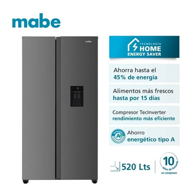 REFRIGERADORA MABE 520LT SIDE BY SIDE NO FROST MSD565QMLSS0