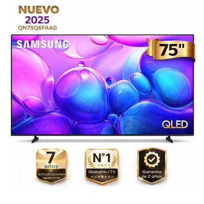 SAMSUNG TELEVISOR 75 PULGADA QLED 4K UHD TIZEN SMART QN75Q6FAAGXPE 2025